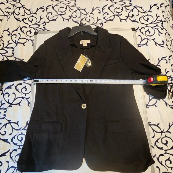 NWT Michael Kors Black One Button Blazer Size 1X - Picture 6 of 10